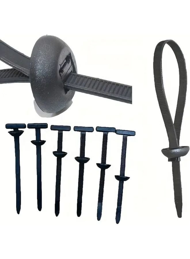 10 Pcs Heavy Duty Cable Ties UV Temperature Vibration Resistant Black - Image 5