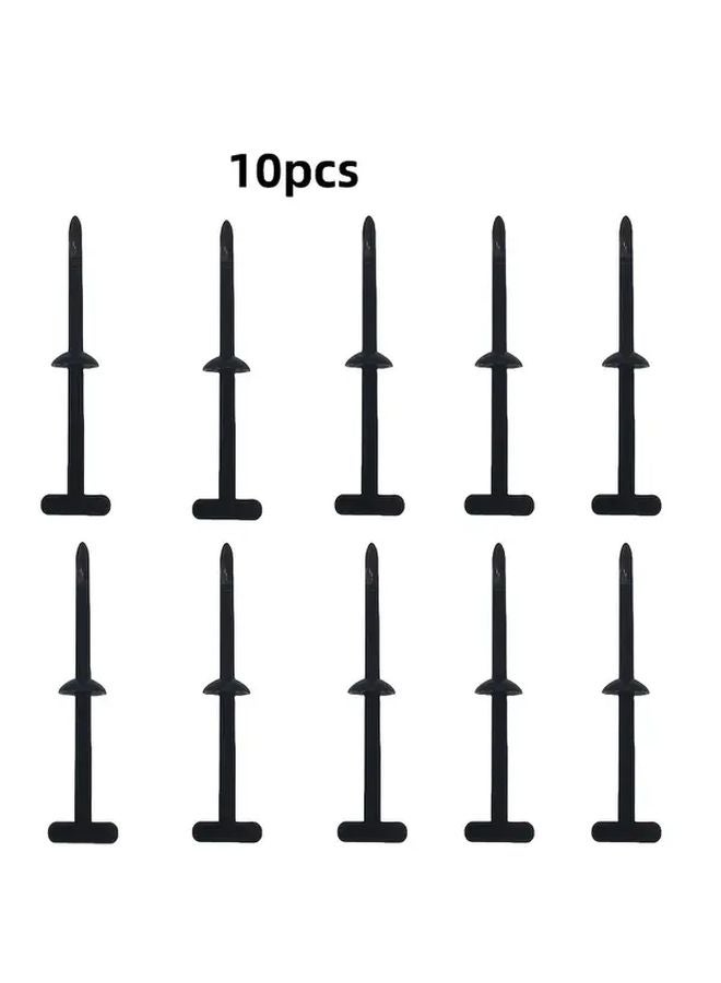 10 Pcs Heavy Duty Cable Ties UV Temperature Vibration Resistant Black - Image 1