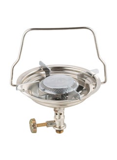 DPT Small gas stove for trips, Foldable Small Camping stove, Silver, burner medium  - Image 1