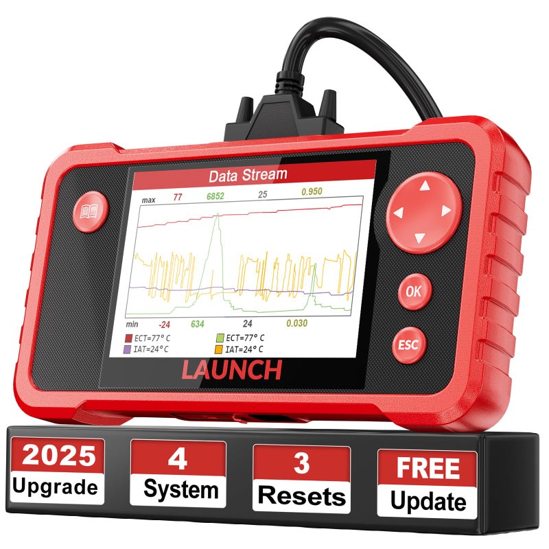 LAUNCH CRP123 V20 OBD2 Scanner2025 New Model EngineABSSRSTransmission Diagnostic Scan Tool SRS Airbag Code Reader3 Reset Oil ServiceThrottle RelearnSAS ResetLifetime Free Update