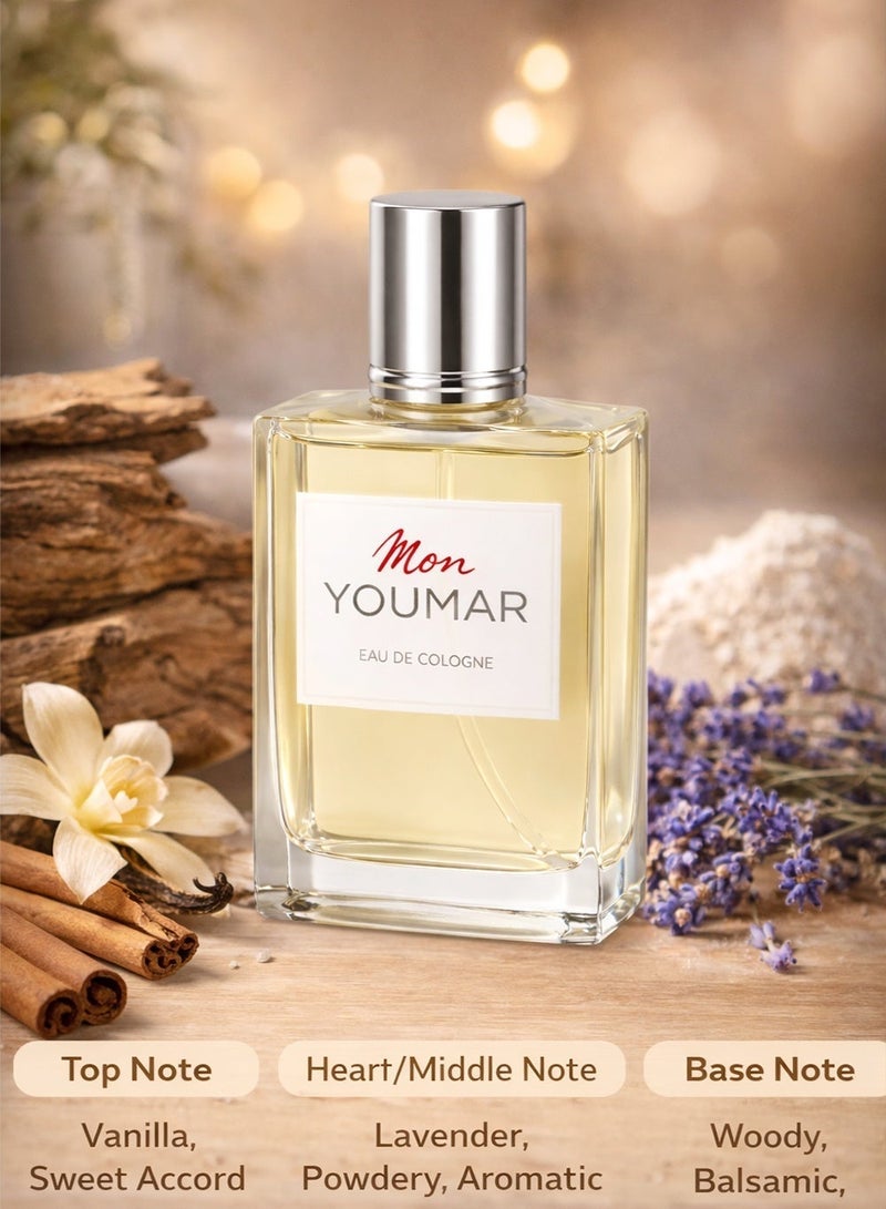 Youmar Collection No. 0103 Luxury Long Lasting Perfume for Women – Sweet, Aromatic & Powdery Fragrance with Lavender & Spicy Notes | Elegant Everyday Women’s Perfume - Image 2