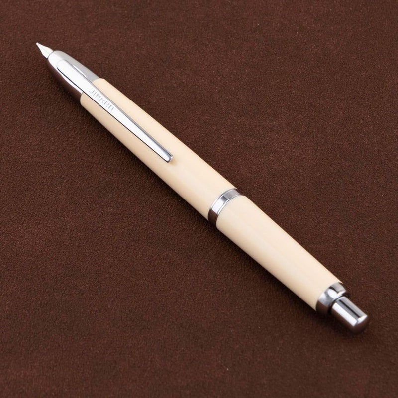 Goldleaf Jinhao 20 Press Retractable Fountain Pen – Fine Nib with Converter – Plastic Body & Metal Clip – Multiple Colors – Smooth Writing Daily Pen (No Ink Included) (Ivory White (Silver Clip)) - Image 5