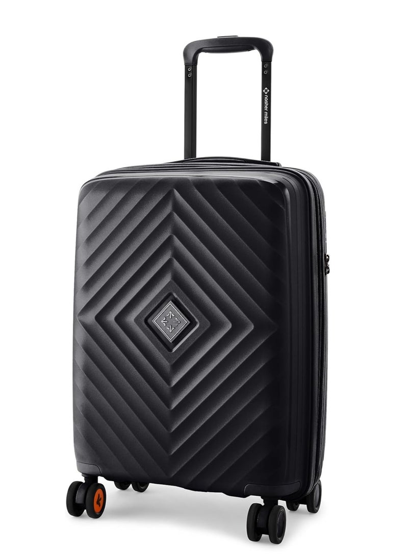 nasher miles Nasher Miles Antwerp Hard-Sided Polypropylene Cabin Luggage 20 inch | 55cm TSA Lock 8 Wheels & Expander Small Trolley Bag for Travel | Suitcase (Black)  - Image 1