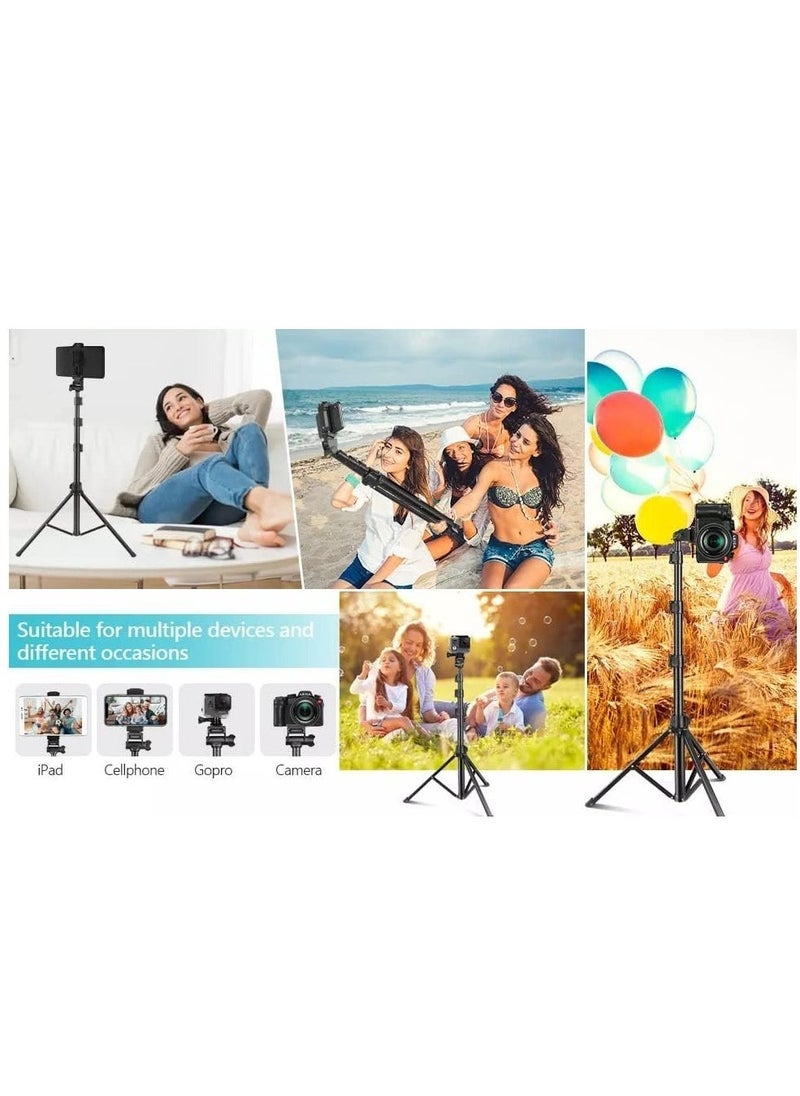 Jmary Jmary MT36 Selfie Stick Phone Tripod 67" Extendable Travel Tripod Stand with Phone Clip 1.7 meter Tripod for Video Shooting vlog - Image 5