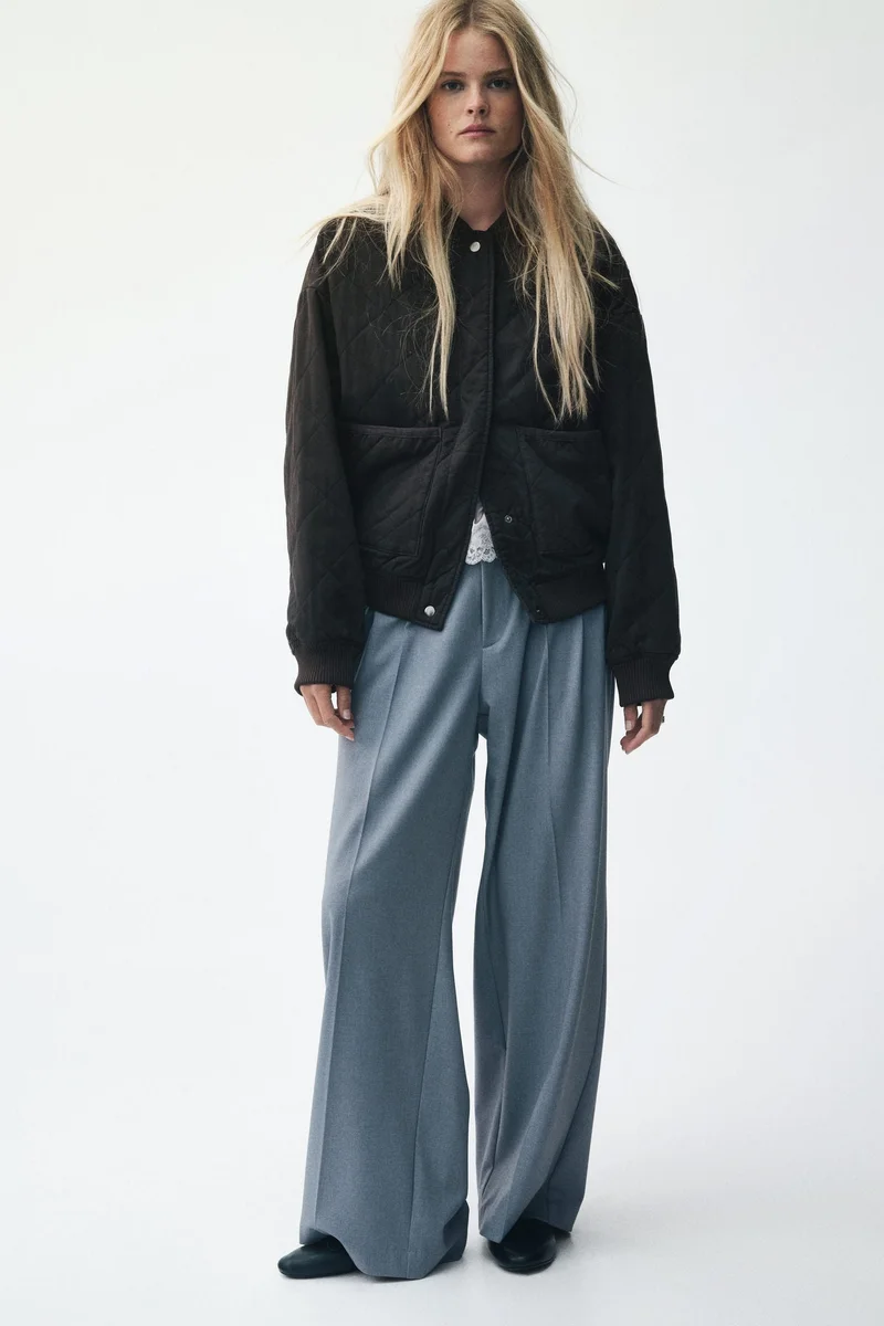 H&M Quilted bomber jacket