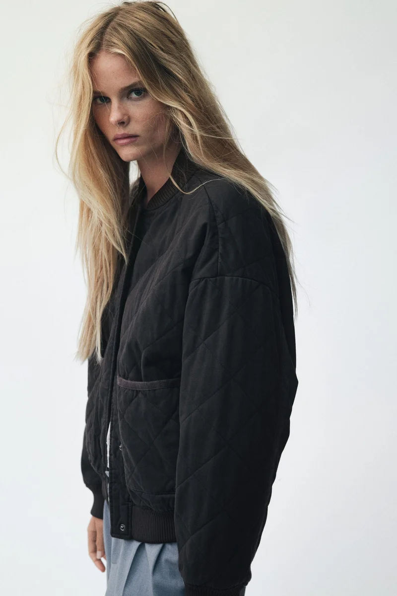 اتش اند ام جاكيت بومر بتصميم محشو