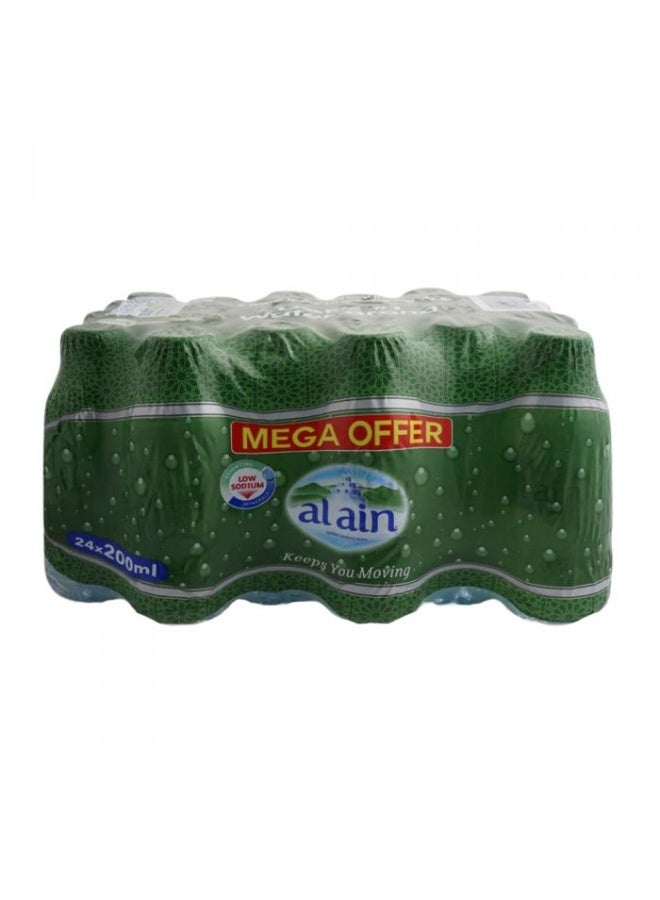 مياه العين المعبأة 200 مل × 24 عبوة – علبة المياه الفاخرة للشرب