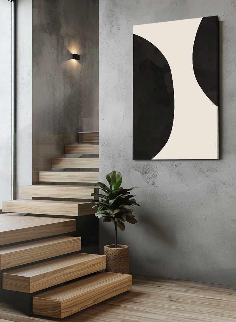 LOWHA Canvas Wall Art Stretched Over Wooden Frame with Boho Abstract Painting - Image 3