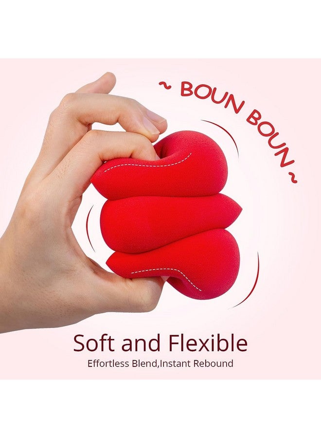 SUAKE Professional Beauty Blender Sponges For Face Makeup Beauty Blender Face Sponge Puff For All Skin Types Soft Latexfree Reusable (Single Colour Pack Of 5) - Image 4