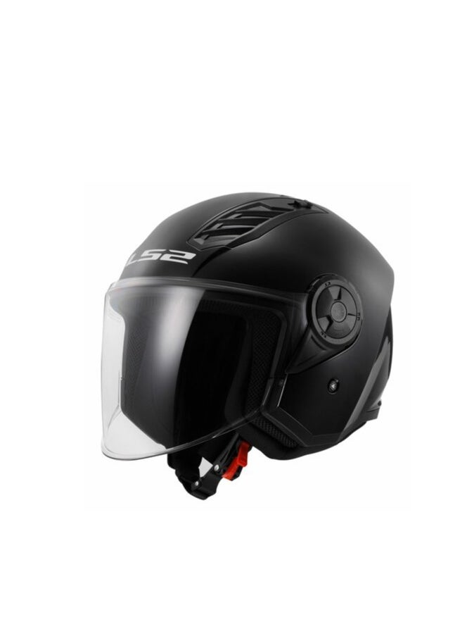 LS2 HELMETS - LS2 HELMET OF616 Airflow II HALF Face Helmet - Color: Gloss Black - Image 1