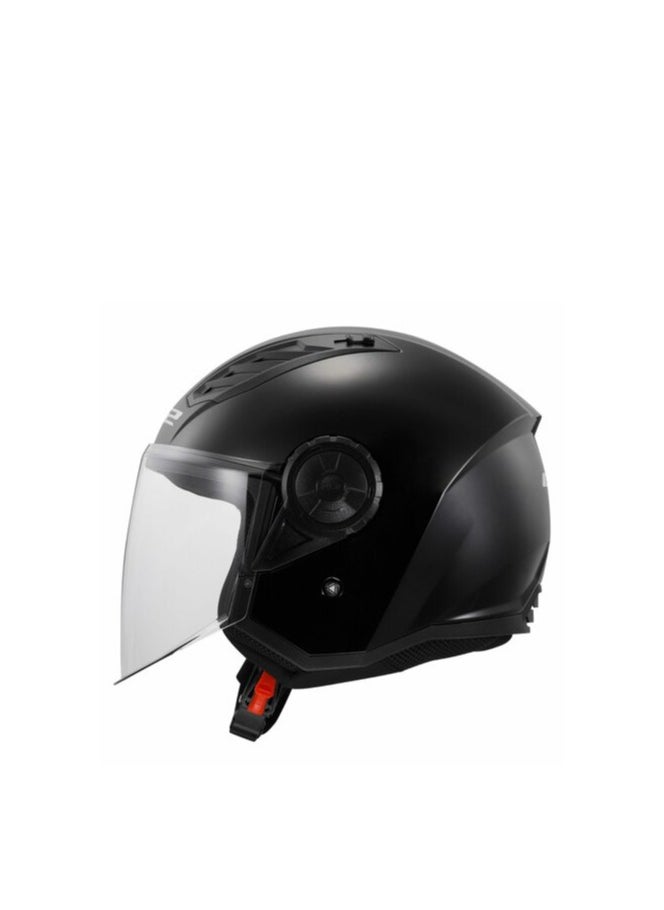 LS2 HELMETS - LS2 HELMET OF616 Airflow II HALF Face Helmet - Color: Gloss Black - Image 1