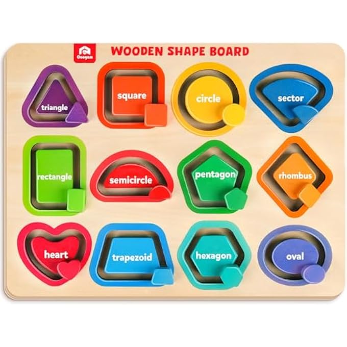 WOODEN COLOR SHAPE PUZZLES FOR TODDLERS, SORTING AND STACKING MONTESSORI PEG BOARD MATCHING GAME ACTIVITIES, FINE MOTOR EDUCATIONAL LEARNING TOYS FOR KIDS 3 4 5 YEAR OLD - Image 2
