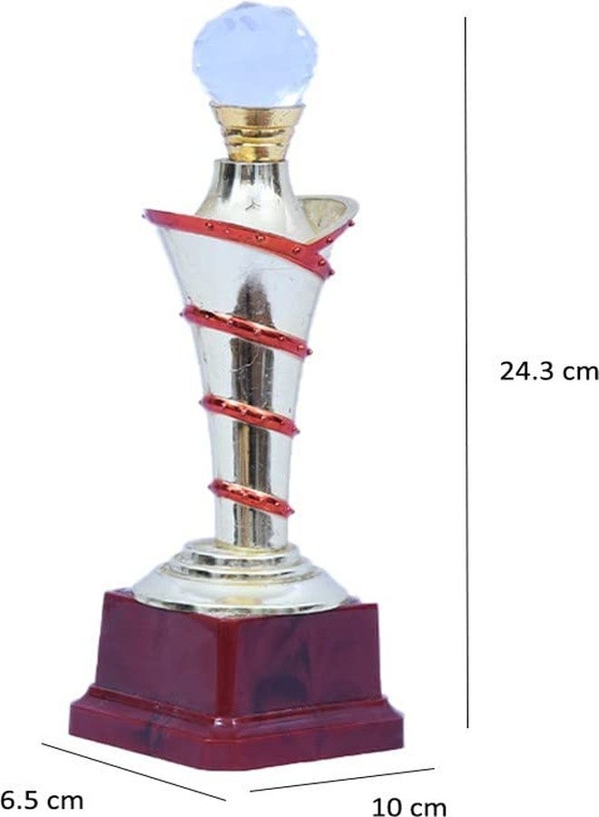 Sigaram Crystal Globe Trophies Shield for Winners Party Celebrations Ceremony Appreciation Gift for Winners Gold/Brown Cup Trophy Award for School Sport Academy for Teachers and Students - Image 4