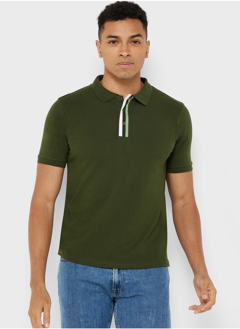 Seventy Five - Tape Detail Polo Shirt - Image 1