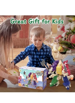 SYOSI Dinosaur Toys for Kids, Take Apart 5 in 1 Transformer Dinosaur Toys for Boys Girls, Learning Educational Toys Set for Toddlers Boys Girls Age 3 4 5 6 7 8 Year Old Gift  - Image 5