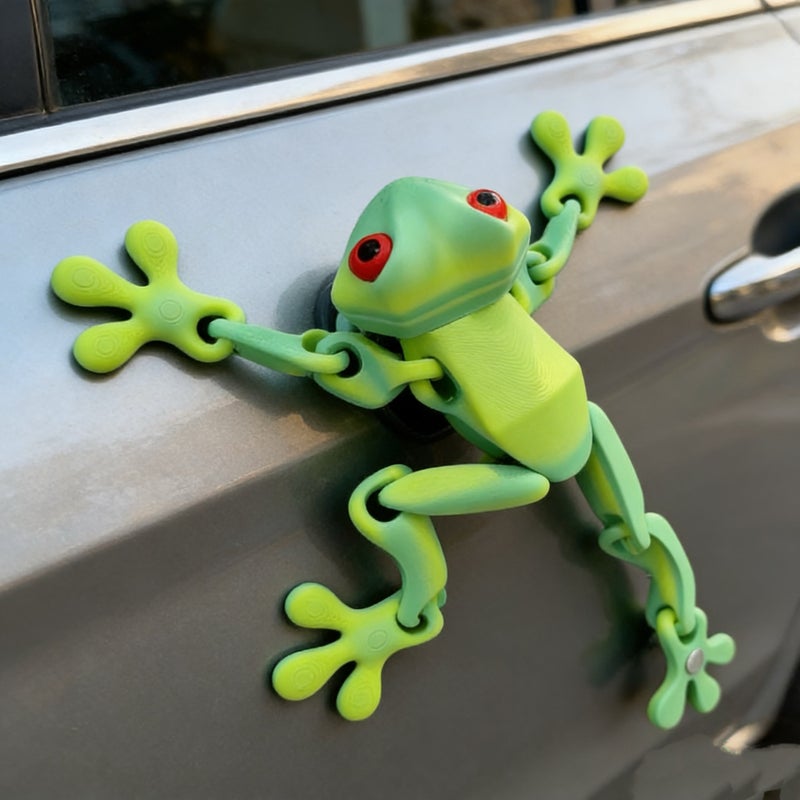 3D Printed Magnetic Jointed Frog Toy, Glow in the Dark - Image 4