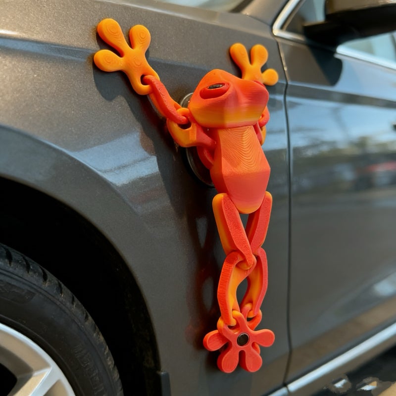 3D Printed Magnetic Jointed Frog Toy, Glow in the Dark - Image 5