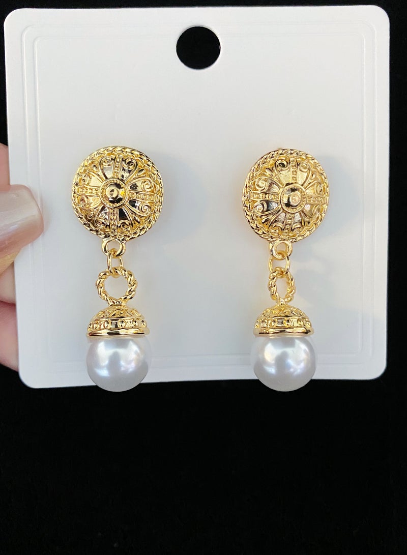 925 Silver Needle Pearl Drop Earrings With Gift Box Fashion Jewelry - Image 2