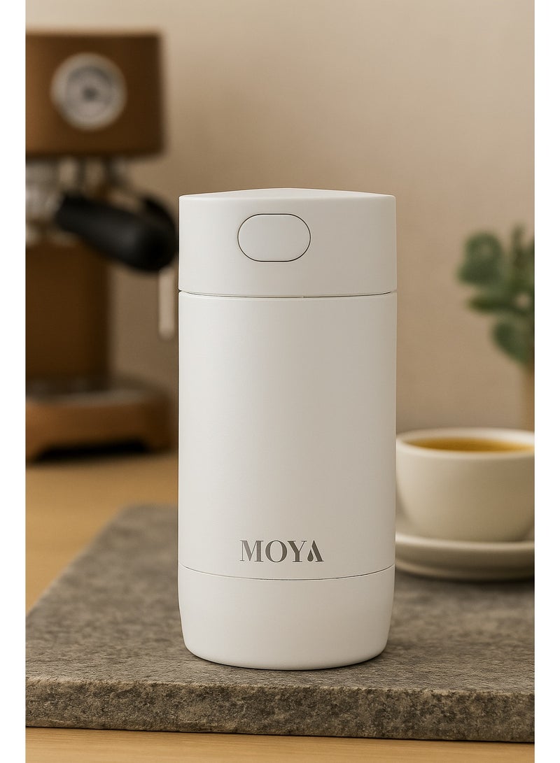 Moya "Ripple" 240ml Travel Coffee Mug White - Image 4
