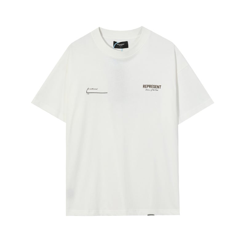 Represent Icon Blue Slogan Letter Logo Printed Short Sleeve High Street Loose Casual Trendy Brand Men'S T-Shirt - Image 3