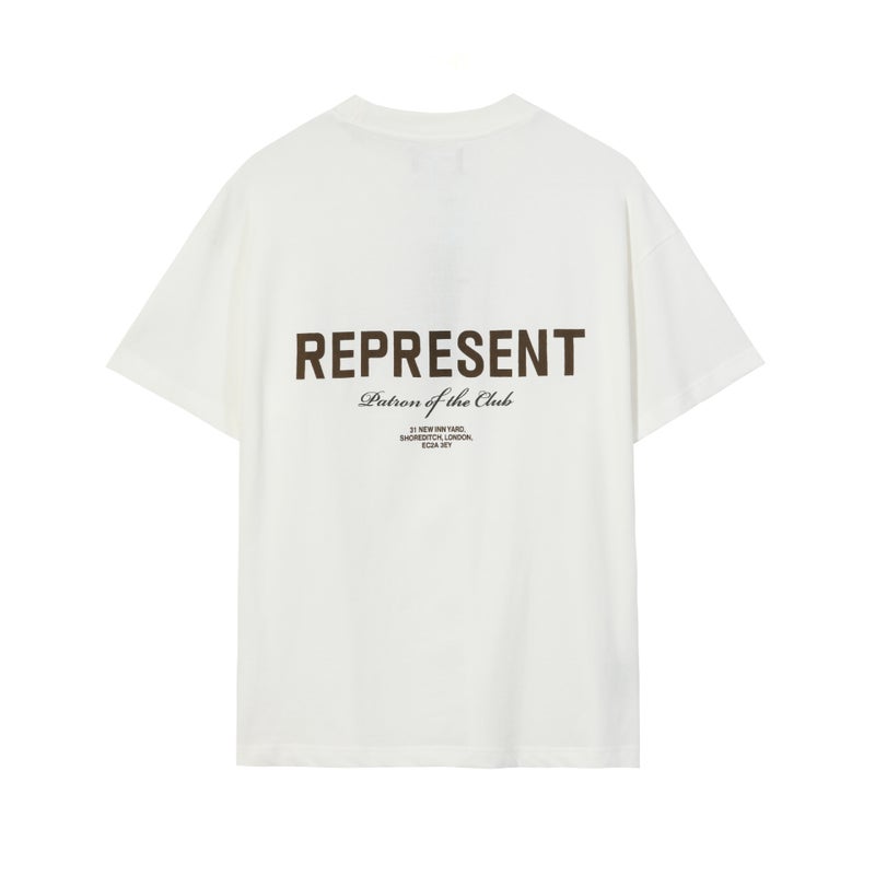 Represent Icon Blue Slogan Letter Logo Printed Short Sleeve High Street Loose Casual Trendy Brand Men'S T-Shirt - Image 4