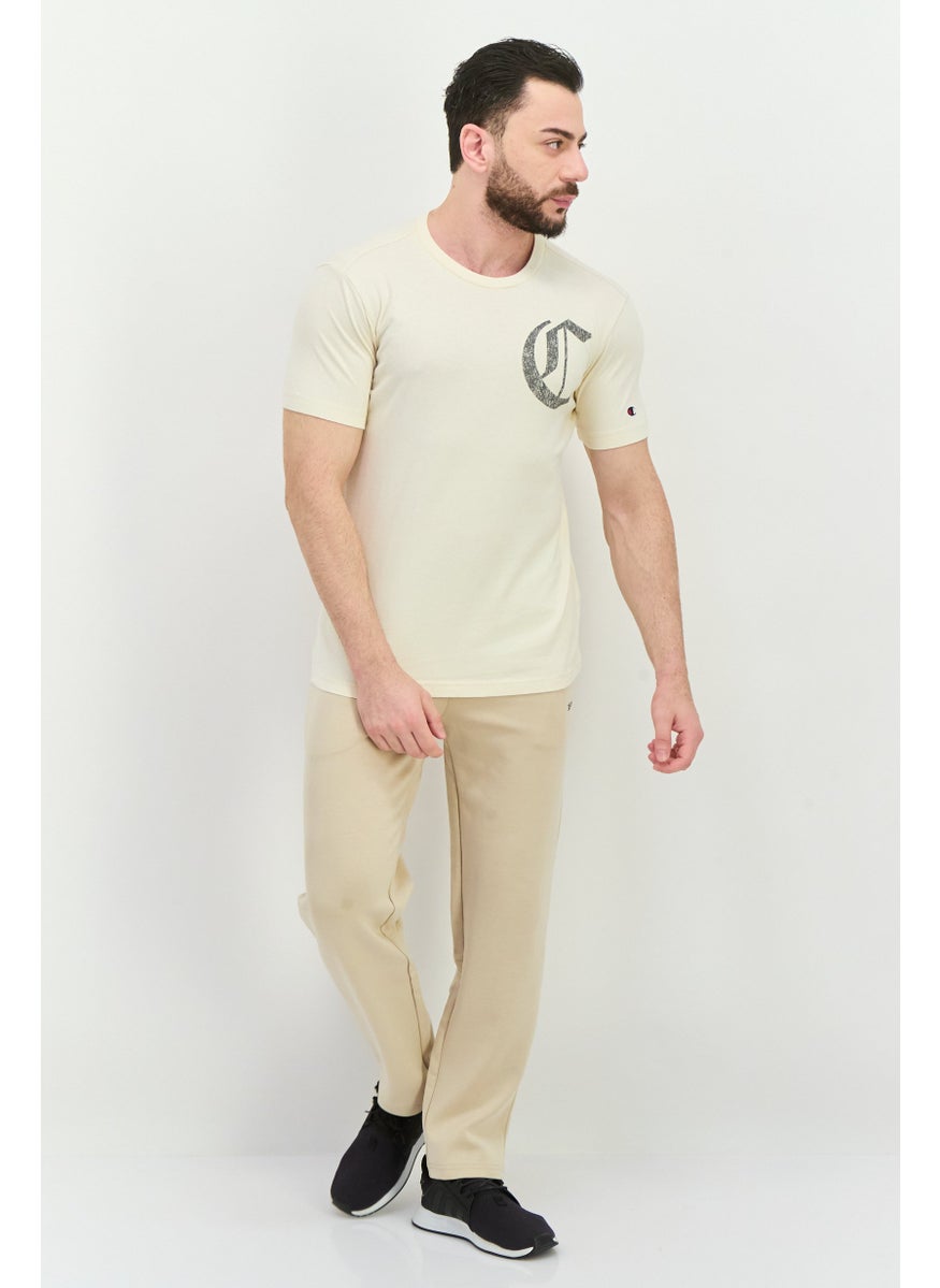 Champion Men Sportswear Fit Short Sleeve Outdoor T-Shirt, Beige  - Image 4