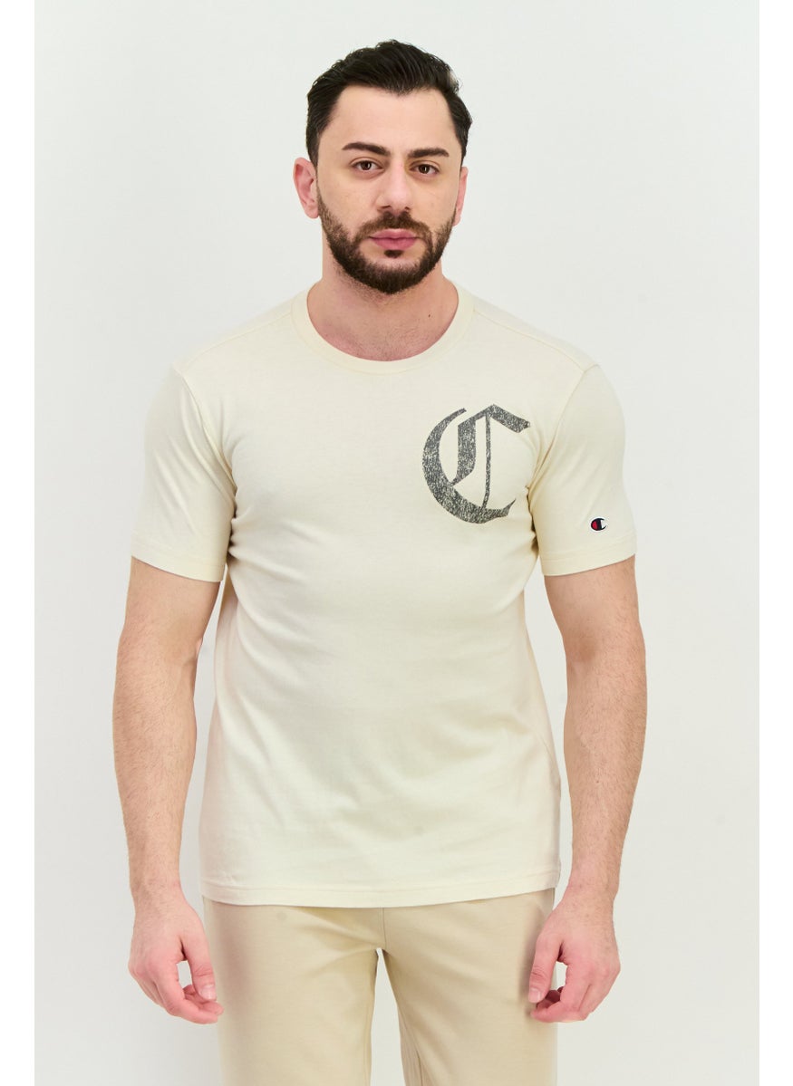 Champion Men Sportswear Fit Short Sleeve Outdoor T-Shirt, Beige  - Image 1