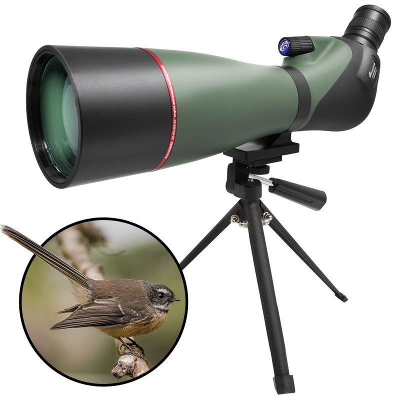 Astromania Spotting Scopes with Tripod Carry Bag 2060x80 45 Degree Angled Waterproof for Birding Scenery Wildlife Viewing