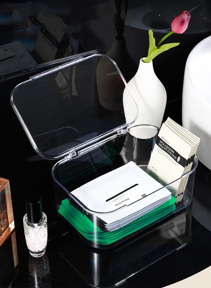 Stackable Desktop File Storage Box A4 Document Organizer Box With Lid Cabinet Desk Paper Holder Stationery Storage Container - Image 4