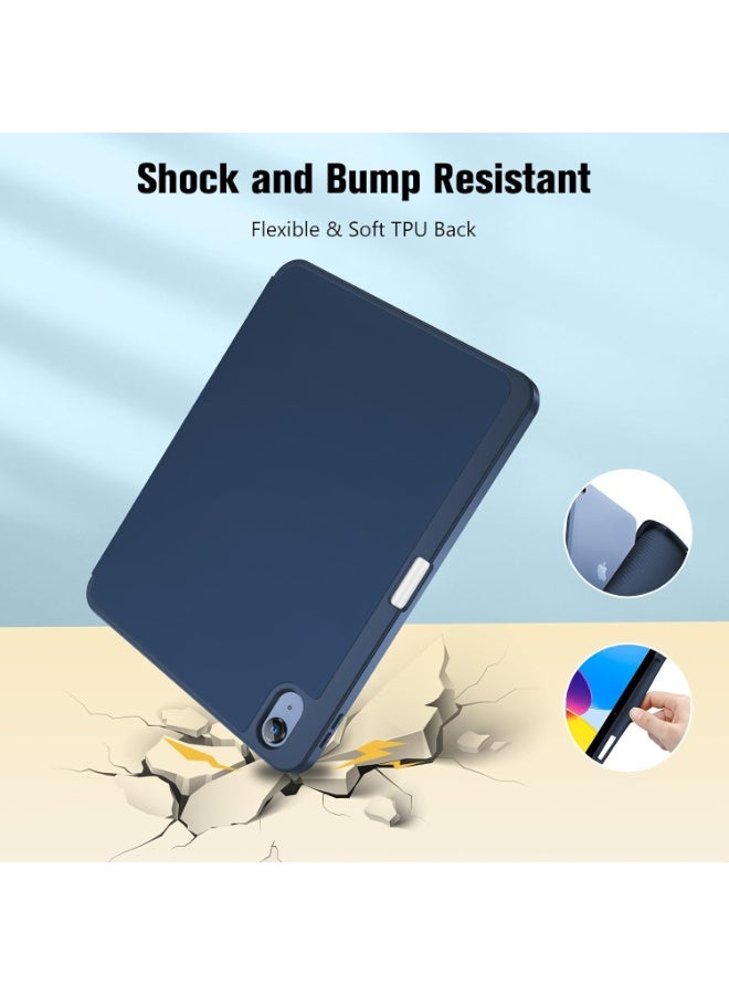 تيجو حافظة لأجهزة الآيباد (A16) الجيل الحادي عشر (A16) الجيل الحادي عشر مقاس 11 بوصة 2025/ آيباد الجيل العاشر 10.9 بوصة 2022 مع حامل قلم رصاص، غطاء هجين مع ظهر من مادة TPU الناعمة، يدعم معرف اللمس، إيقاظ/سكون تلقائي - Image 5