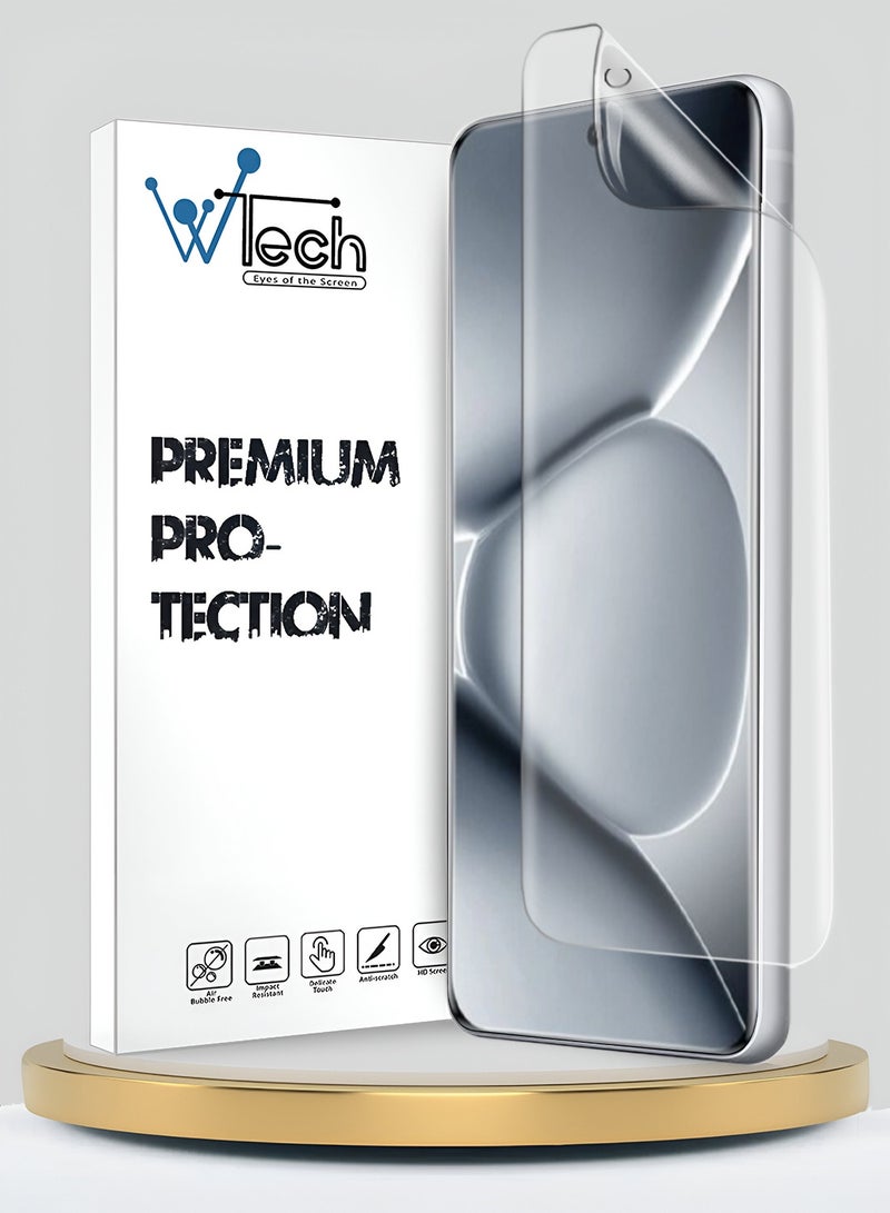 Wtech Xiaomi Redmi Note 15 Pro+ 5G 2025 Premium Hydrogel Film Thin and Flexible Screen Protector (MSHFMN) - Clear - Image 1