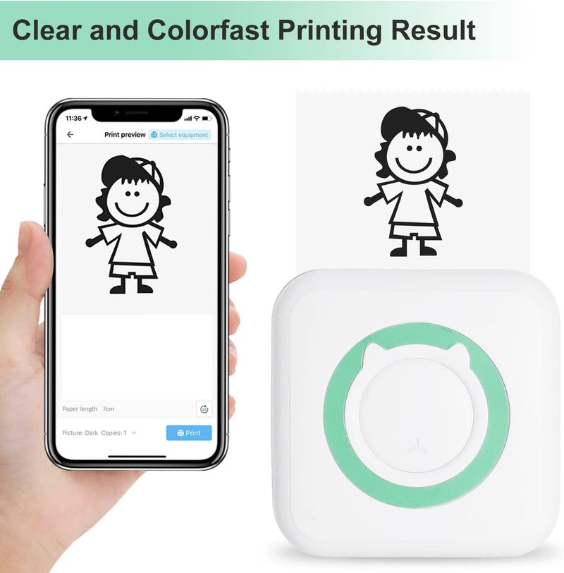 Thermal Adhesive Sticker 57 x 25 for Mini Thermal Printer, Cash Register, POS Receipt, Inkless Print Black and White Paper, Coreless, 5 Rolls - Image 4
