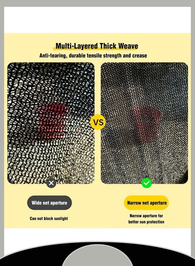 Sunshade Sail, Sunshade Net, Thickened And Encrypted Sunscreen Net, Sunscreen And Heat Insulation Black Net Suitable For Courtyard And Outdoor, Sunshade And Sunscreen Cloth Of Various Sizes - Image 5