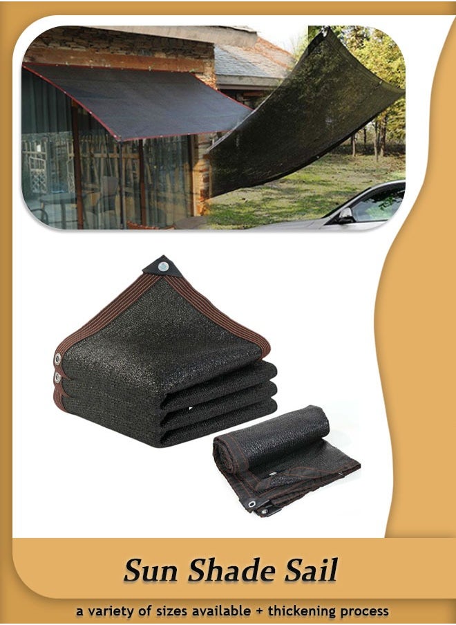 Generic Sunshade Sail, Sunshade Net, Thickened And Encrypted Sunscreen Net, Sunscreen And Heat Insulation Black Net Suitable For Courtyard And Outdoor, Sunshade And Sunscreen Cloth Of Various Sizes  - Image 1