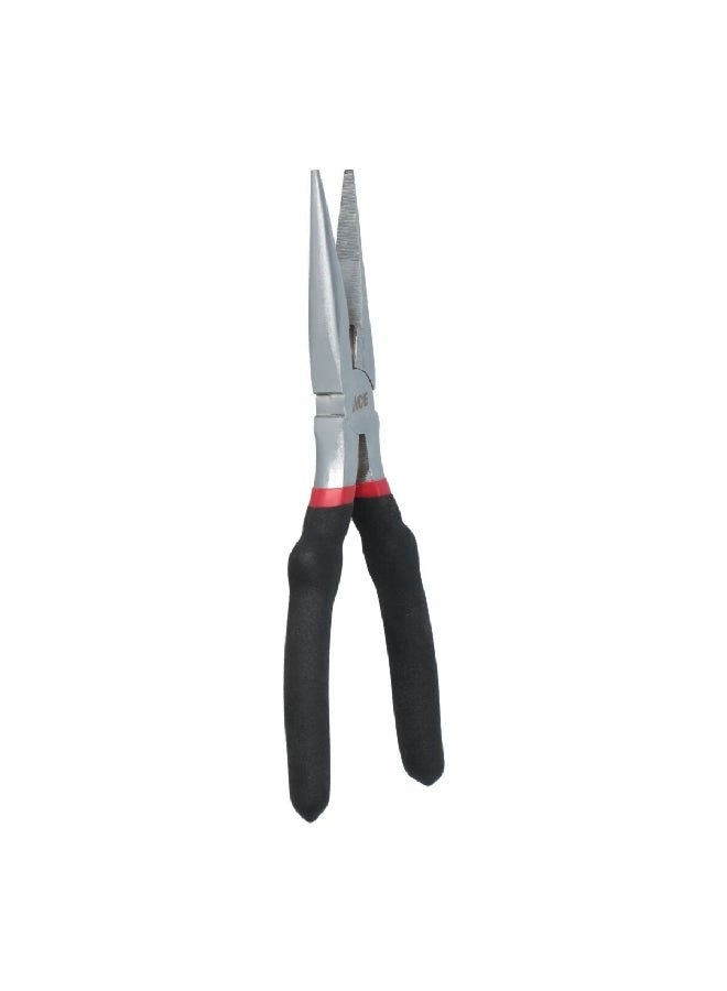 ACE Vinyl Grip Handle Long Nose Plier Silver and Black 15 cm 81-387  - Image 2