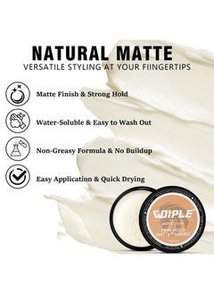 Goiple Hair Styling Clay for Men Firm Hold - Matte Finish Hair Clay Hair Paste Water Based Matte Texture Pomade Mens Hair Products - Hair Paste Clay Pomade Ideal for All Men's Hair Types 3.5oz (2PCS)  - Image 4