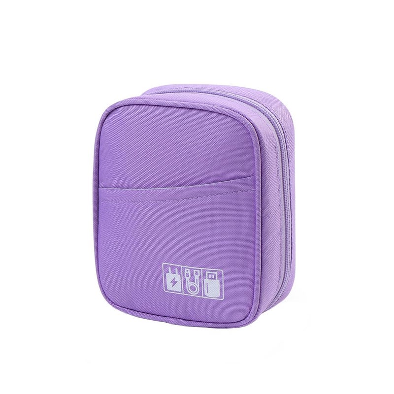 E-Tree ETree Storage Pouch for Small Electronics and AccessoriesTech BagElectronic Organizer Case Compatible with MacBook Laptop ChargerMouseCablesHubPower BankEarphoneToiletries Cosmetics Purple - Image 2