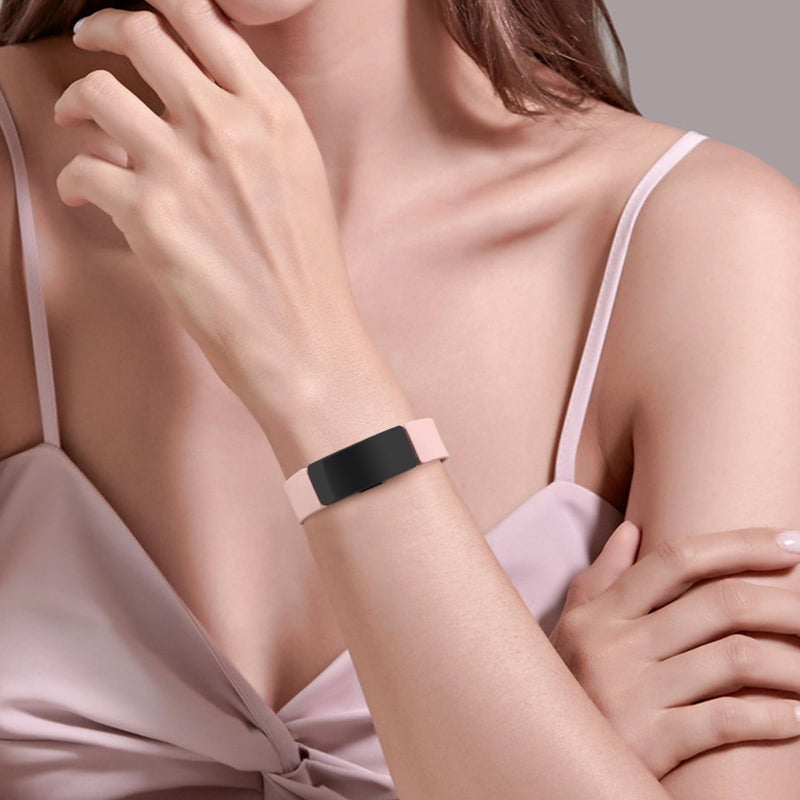 Tobfit Soft TPU Bands Compatible with Fitbit Inspire HR/Fitbit Inspire/Fitbit Ace 2 Bands, Sports Accessories Waterproof Wristbands Women Men, Pink Sand, Large - Image 5