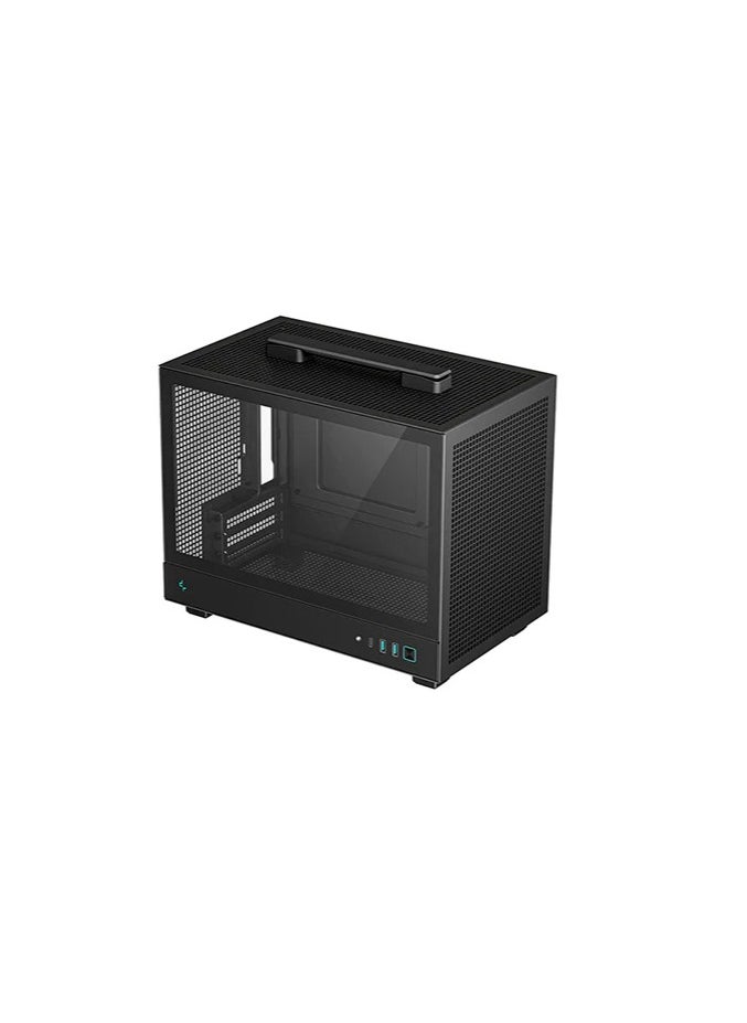 DEEPCOOL - MINI PORTABLE GAMING and WORKSTATION ITX PC BLACK: Corei5 12400F Processor | RTX 4060 TI 16GB DDR6 GRAPHICS | 16GB RAM | 1TB NVME | Windows 11 | WIFI BLUETOOTH READY - Image 1