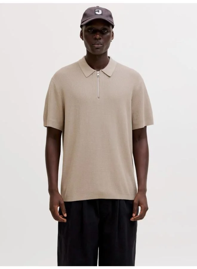 Short sleeve knit Polo shirt