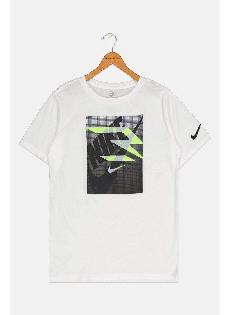 Nike 3Brand by Russell Wilson - Kids Boy Sportswear Fit Short Sleeves Outdoor T-Shirt, White - Image 1