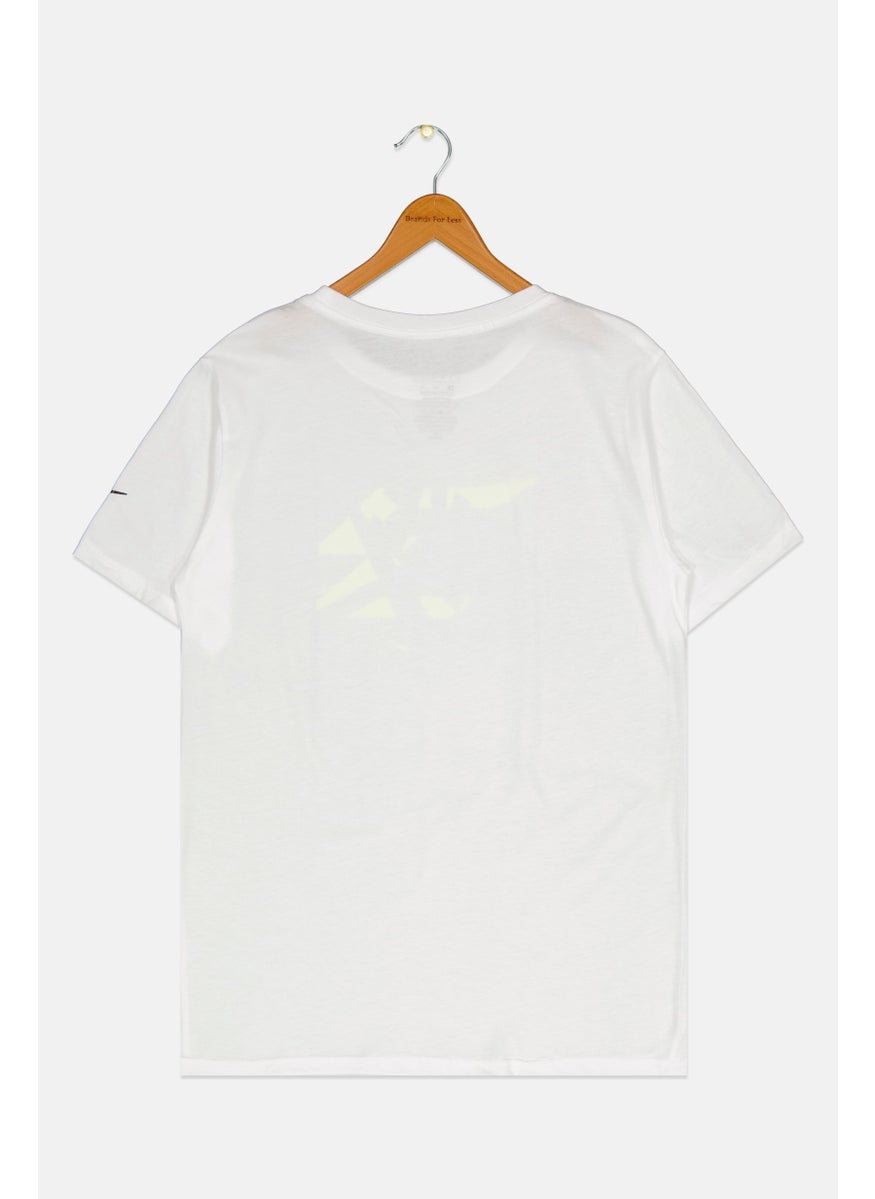 Nike 3Brand by Russell Wilson - Kids Boy Sportswear Fit Short Sleeves Outdoor T-Shirt, White - Image 1
