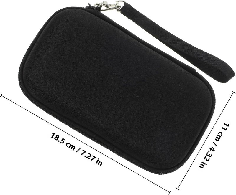 Digital Camera Storage Case Large Eva Hard Shell Camera Pouch with Shock-absorbing Padding and Handle for Travel Photography Black - Image 2