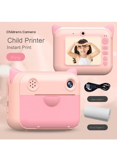 Instant Print Camera for Kids – 48MP, 2.4” IPS Screen, Ink-Free Thermal Printing, Includes 3 Rolls of Paper & Up to 32G Memory Card