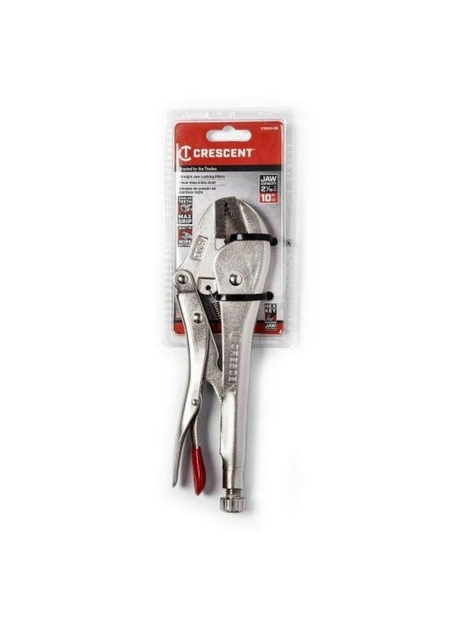 كريسنت زرادية بقفل فك مستقيم سبائك الفولاذ فضي 10 بوصة C10SVN-08 - Image 2