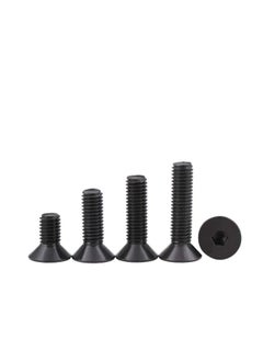Cap Screws 50 Piece Socket Screw Set M2 M2.5 M3 M4 M5 M6 M8 Flat Head Countersunk Head Black Grade Alloy Steel Hex Socket Head Cap Screw Screws Fastener (Size: 20Mm Type: M6)