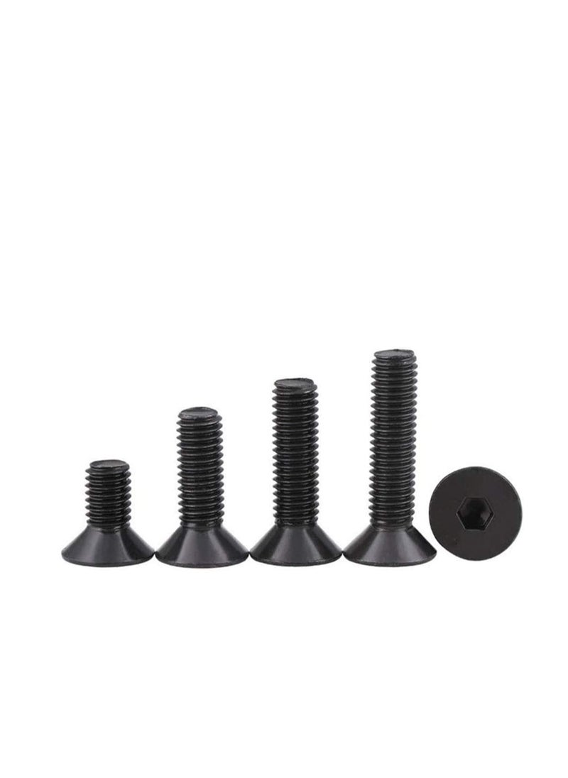 SYOSI - Cap Screws 50 Piece Socket Screw Set M2 M2.5 M3 M4 M5 M6 M8 Flat Head Countersunk Head Black Grade Alloy Steel Hex Socket Head Cap Screw Screws Fastener (Size: 20Mm Type: M6) - Image 1