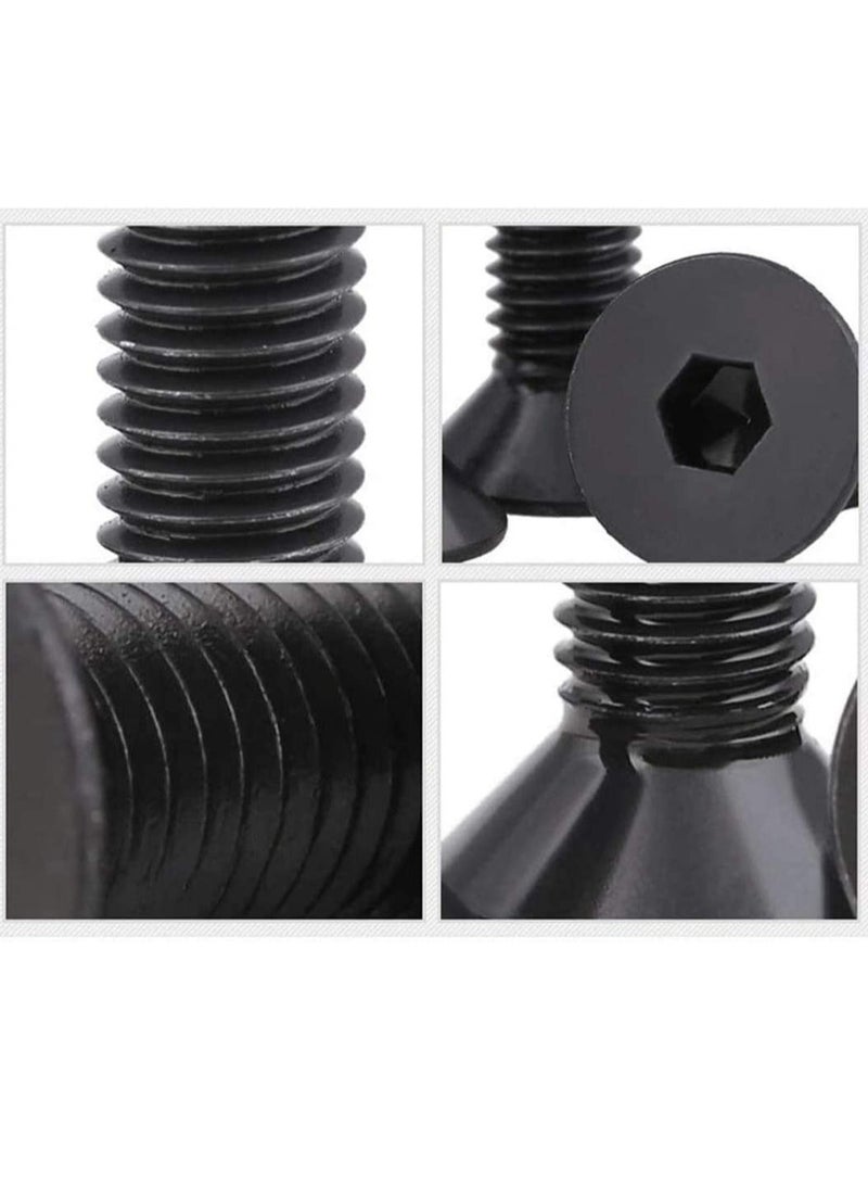 SYOSI - Cap Screws 50 Piece Socket Screw Set M2 M2.5 M3 M4 M5 M6 M8 Flat Head Countersunk Head Black Grade Alloy Steel Hex Socket Head Cap Screw Screws Fastener (Size: 20Mm Type: M6) - Image 1