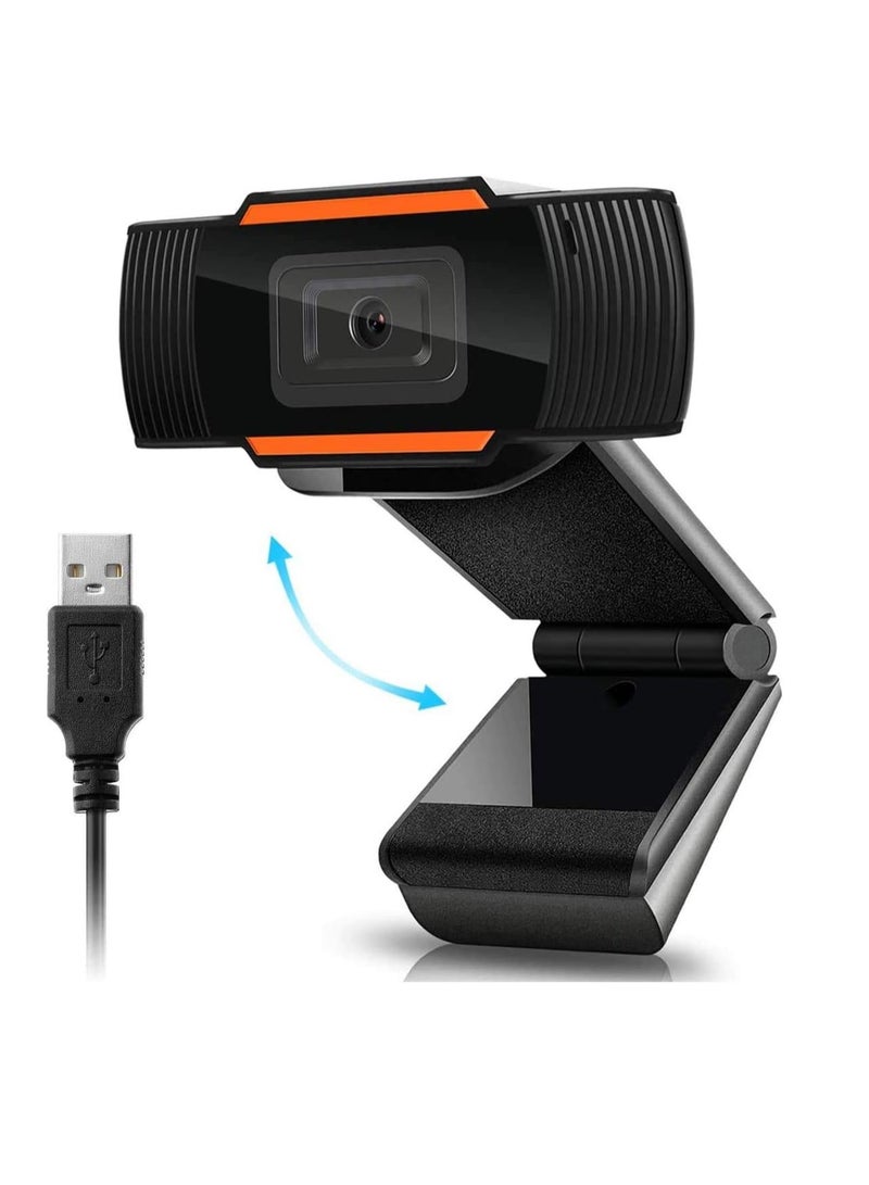 كاميرا ويب HD 1080P مع ميكروفون USB 2-3 كمبيوتر للبث المباشر زاوية واسعة 110 درجة 30 اطار في الثانية للابتوب والكمبيوتر المكتبي والمؤتمرات ومحادثات الفيديو أسود - Image 1