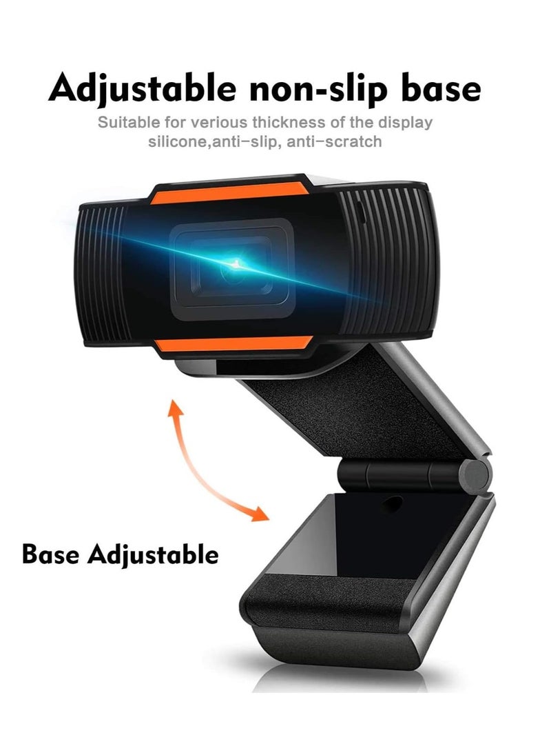 كاميرا ويب HD 1080P مع ميكروفون USB 2-3 كمبيوتر للبث المباشر زاوية واسعة 110 درجة 30 اطار في الثانية للابتوب والكمبيوتر المكتبي والمؤتمرات ومحادثات الفيديو أسود - Image 5